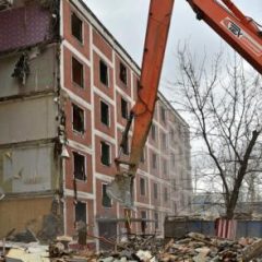 Семь домов снесли по реновации в поселении Мосрентген